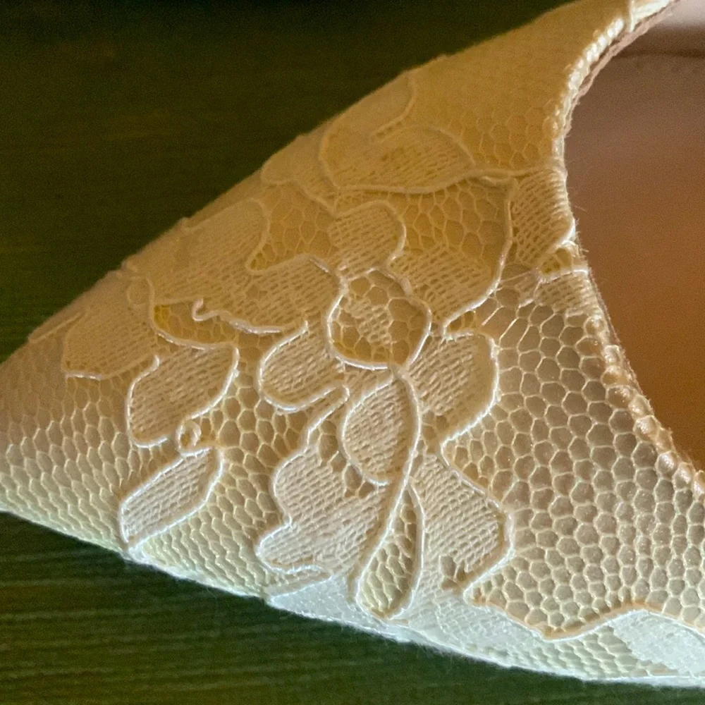 Shoes of Prey White Lace Heels.  Sz 8_7
